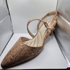 Snakeskin Slingback Heels